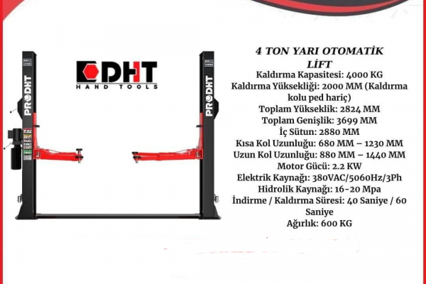 4 TON YARI OTOMATİK HİDROLİK LİFT