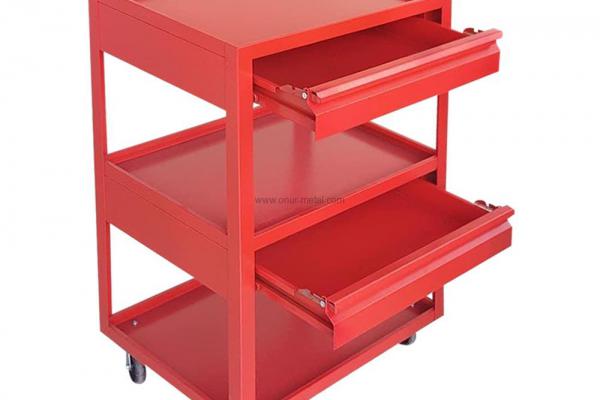 ÇİFT ÇEKMECE PARÇA TAŞIMA ARABASI